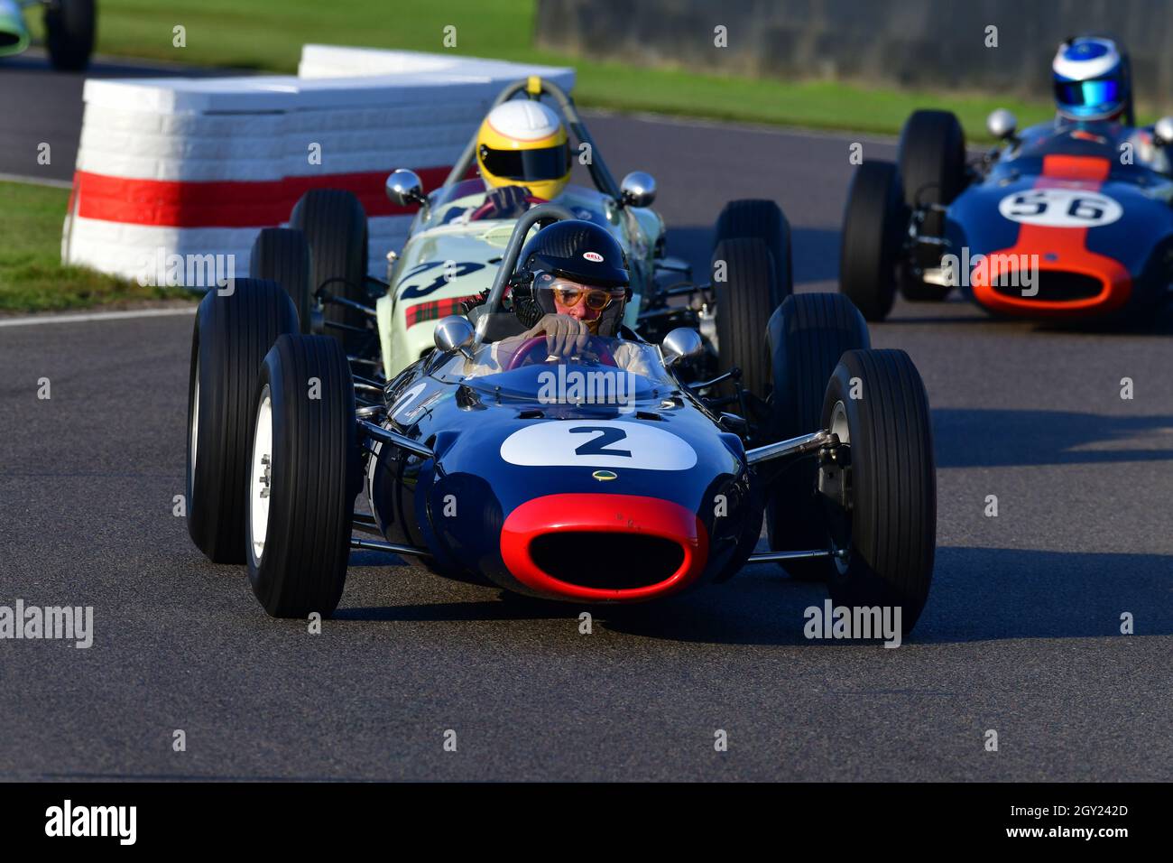 Federico Buratti, Lotus-BRM 24, Trofeo Glover, vetture 1500cc Gran Premio che gareggia tra il 1961 e il 1965, Goodwood Revival 2021, Goodwood, Chichester, W. Foto Stock