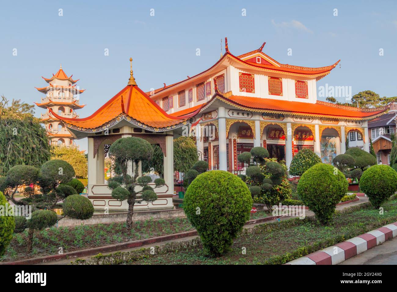 Tempio cinese Chan Tak in Pyin Oo Lwin, Myanmar Foto Stock