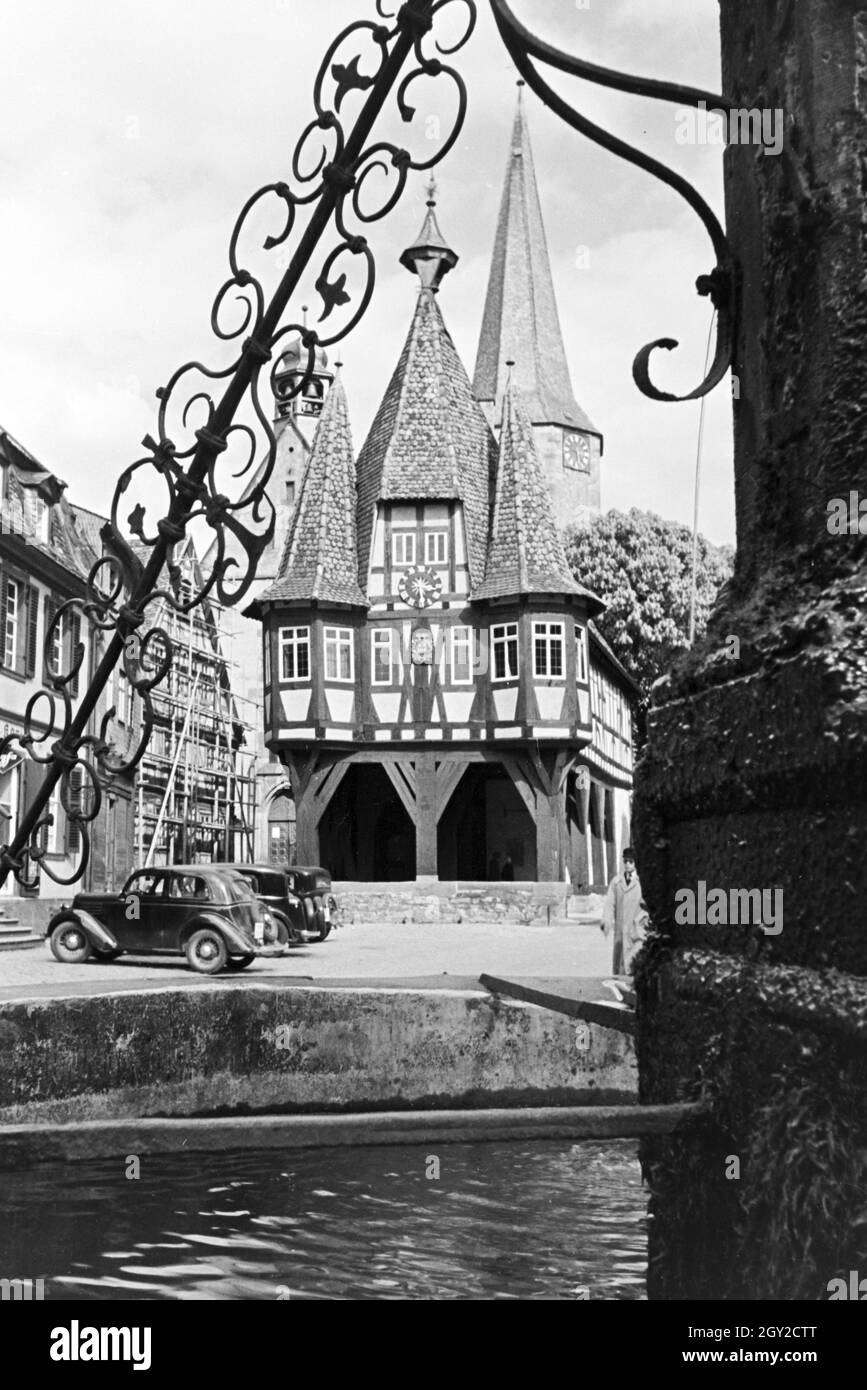 Ein Ausflug nach Michelstadt, Deutsches Reich 1930er Jahre. Una escursione a Michelstadt, Germania 1930s. Foto Stock