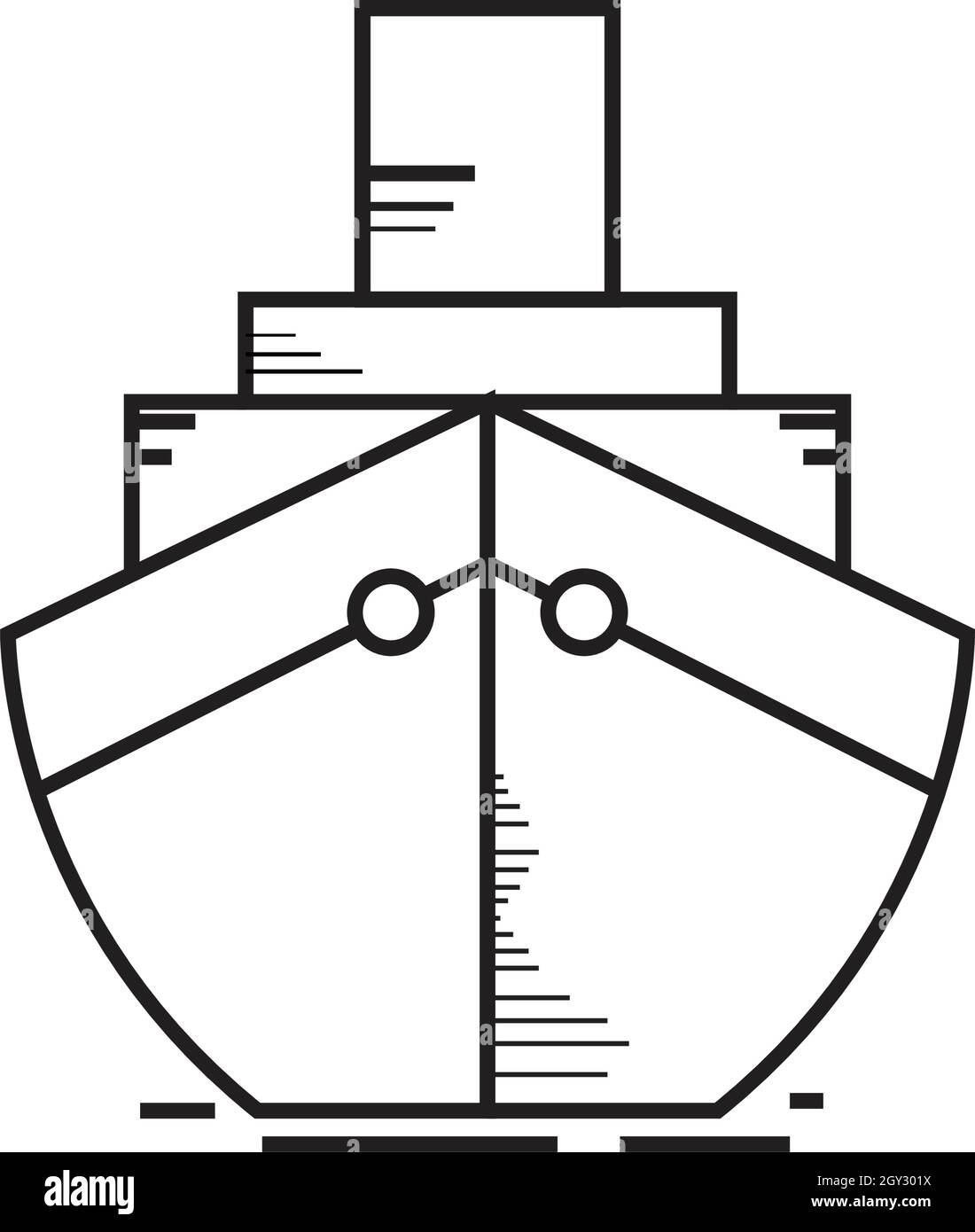 Nave vettore disegno colorato, il disegno può essere utilizzato per logo, ide, web, collezione, e ecc Illustrazione Vettoriale