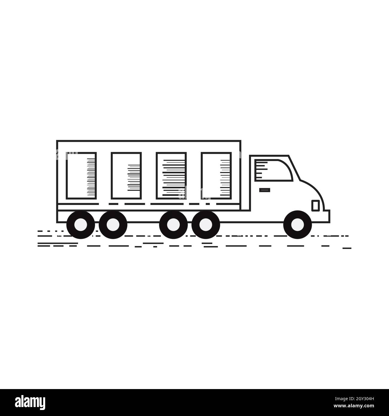 illustrazione del vettore carrello con sfondo bianco Illustrazione Vettoriale