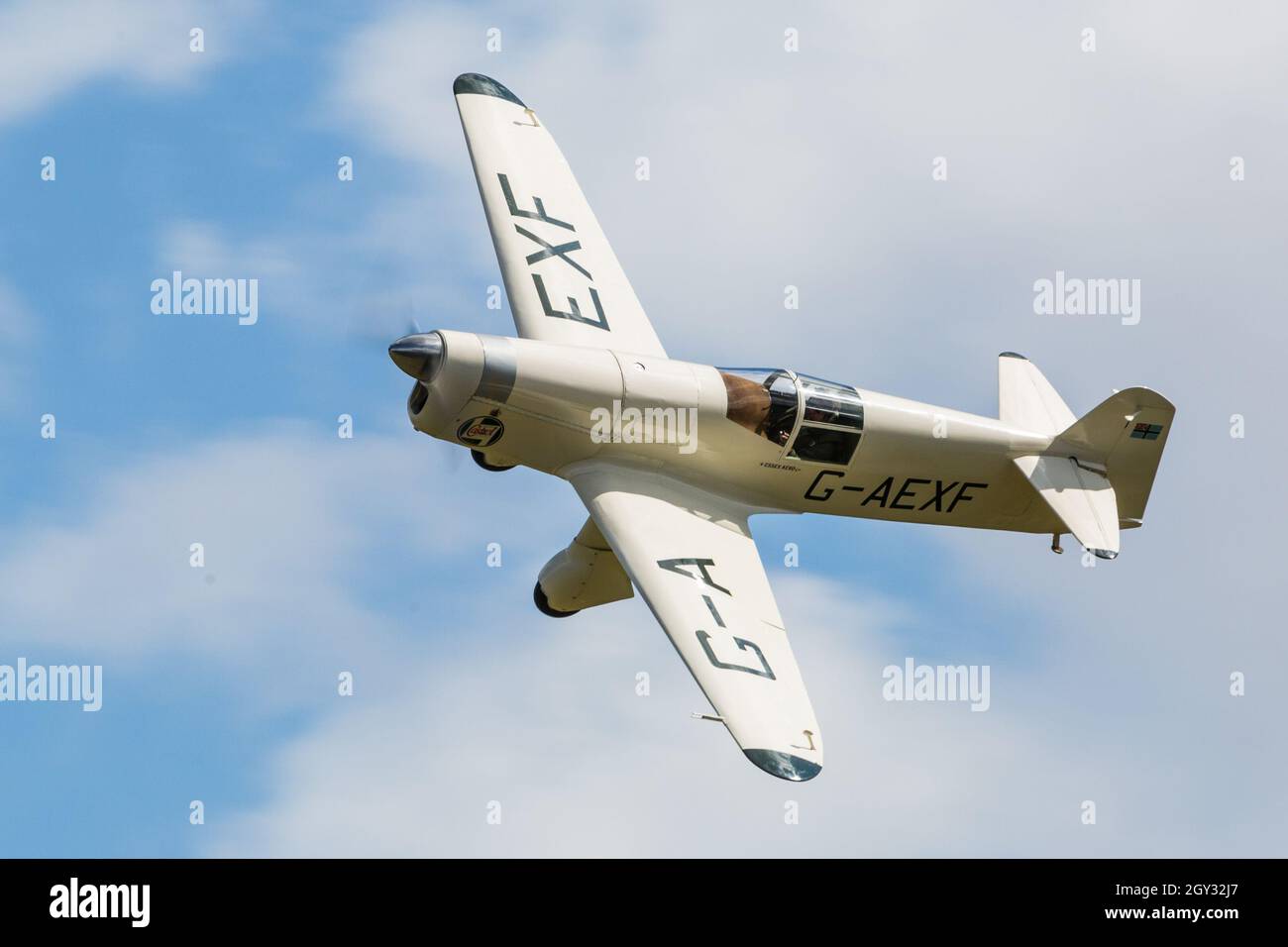 Percival Mew Gull al Shuttleworth Old Warden Airshow Foto Stock