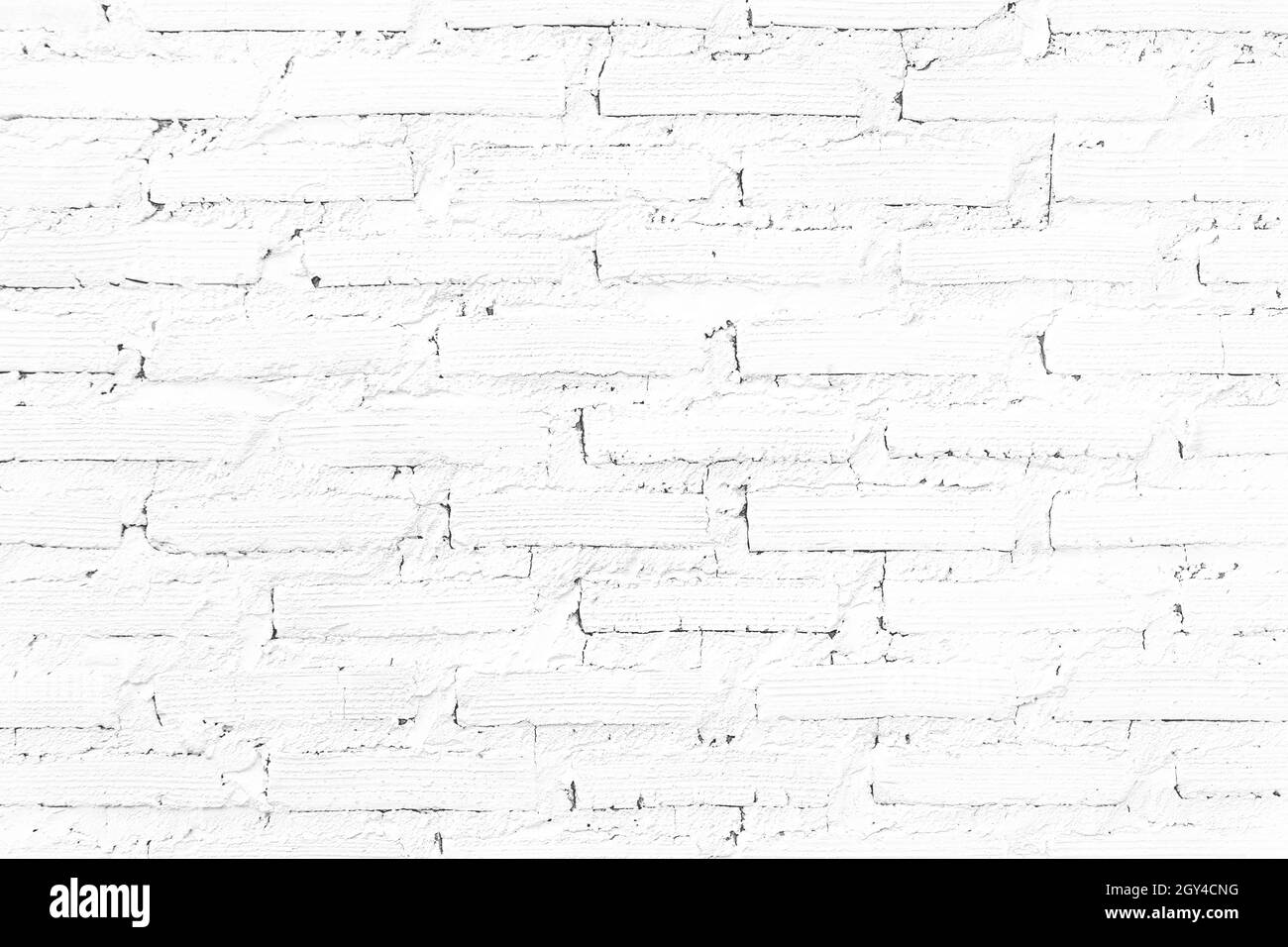 Bianco parete di mattoni texture vintage background. Foto Stock