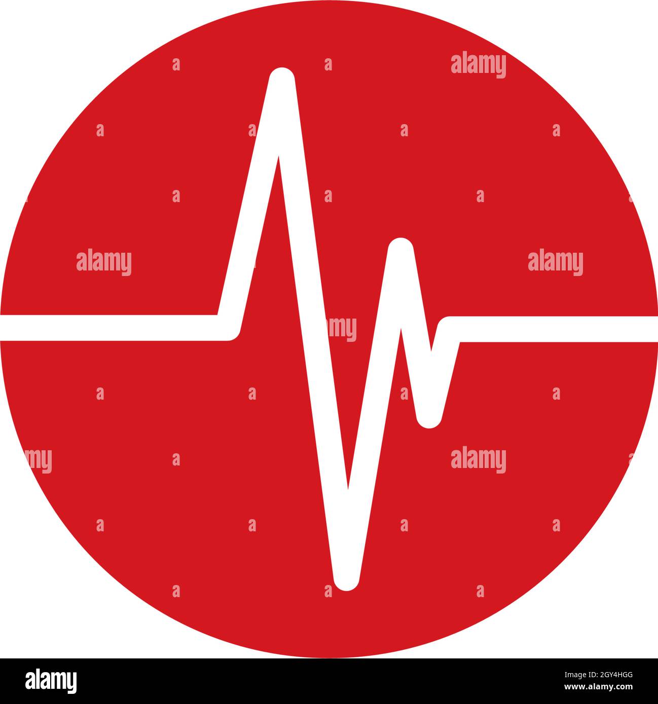 La linea di impulsi illustrazione template vettoriale Illustrazione Vettoriale