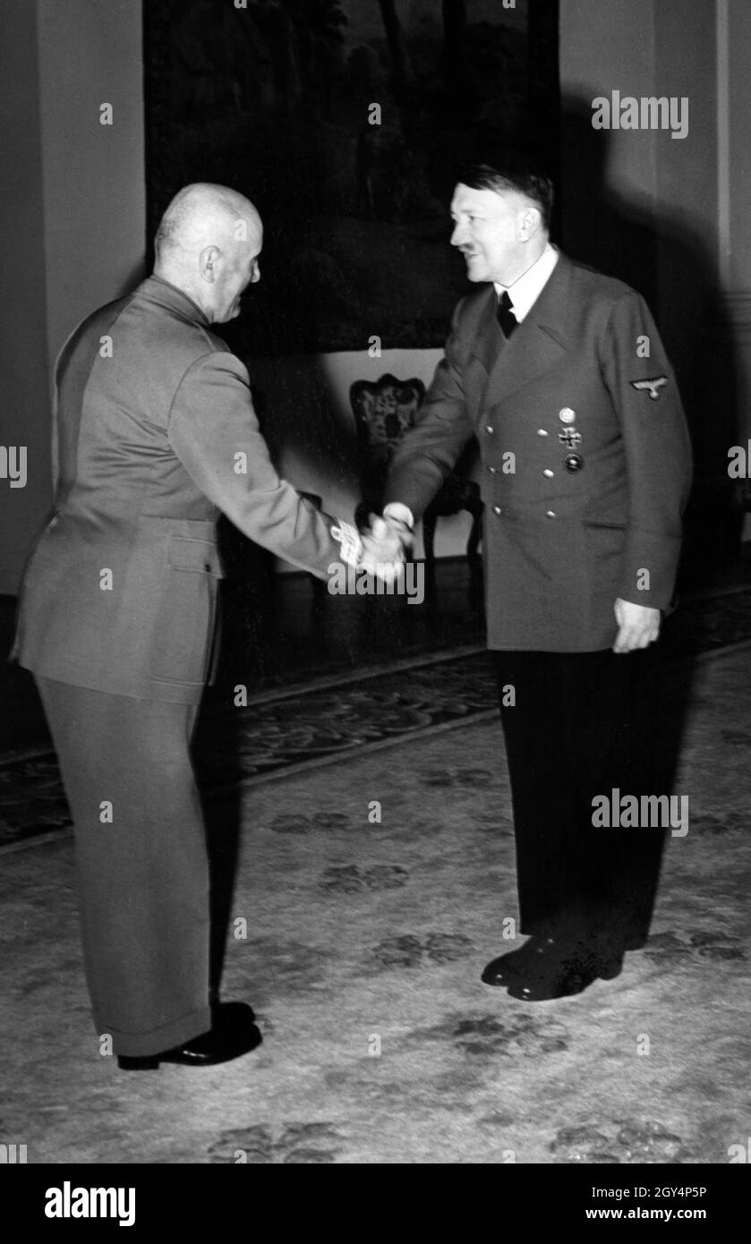 Hitler e Mussolini a Salisburgo. [traduzione automatizzata] Foto Stock