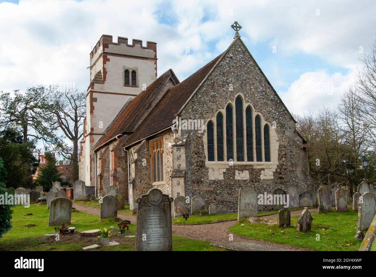 All Saint's Church, Ockham, Surrey, Regno Unito Foto Stock