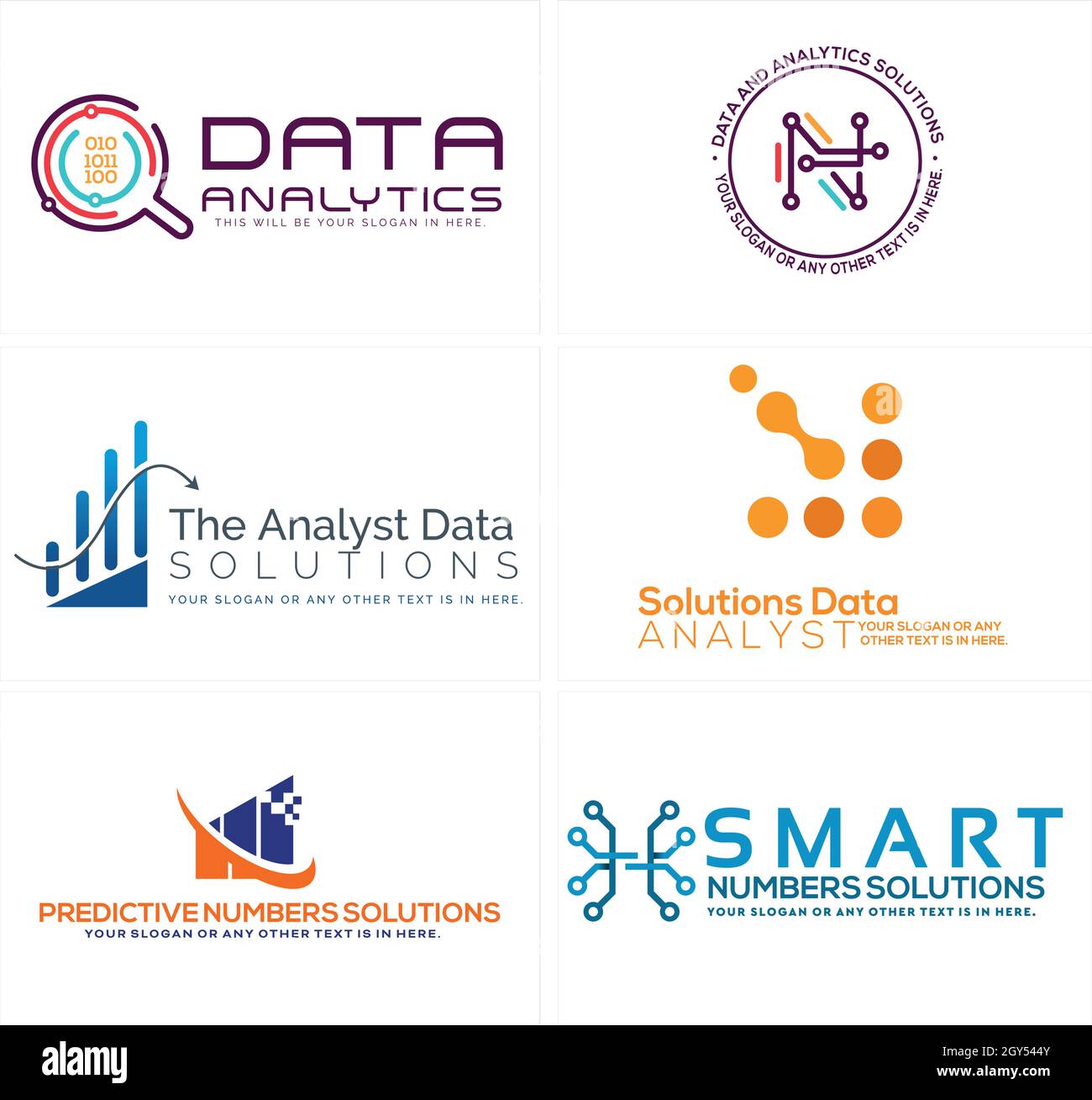 Design del logo Data Analytics Illustrazione Vettoriale