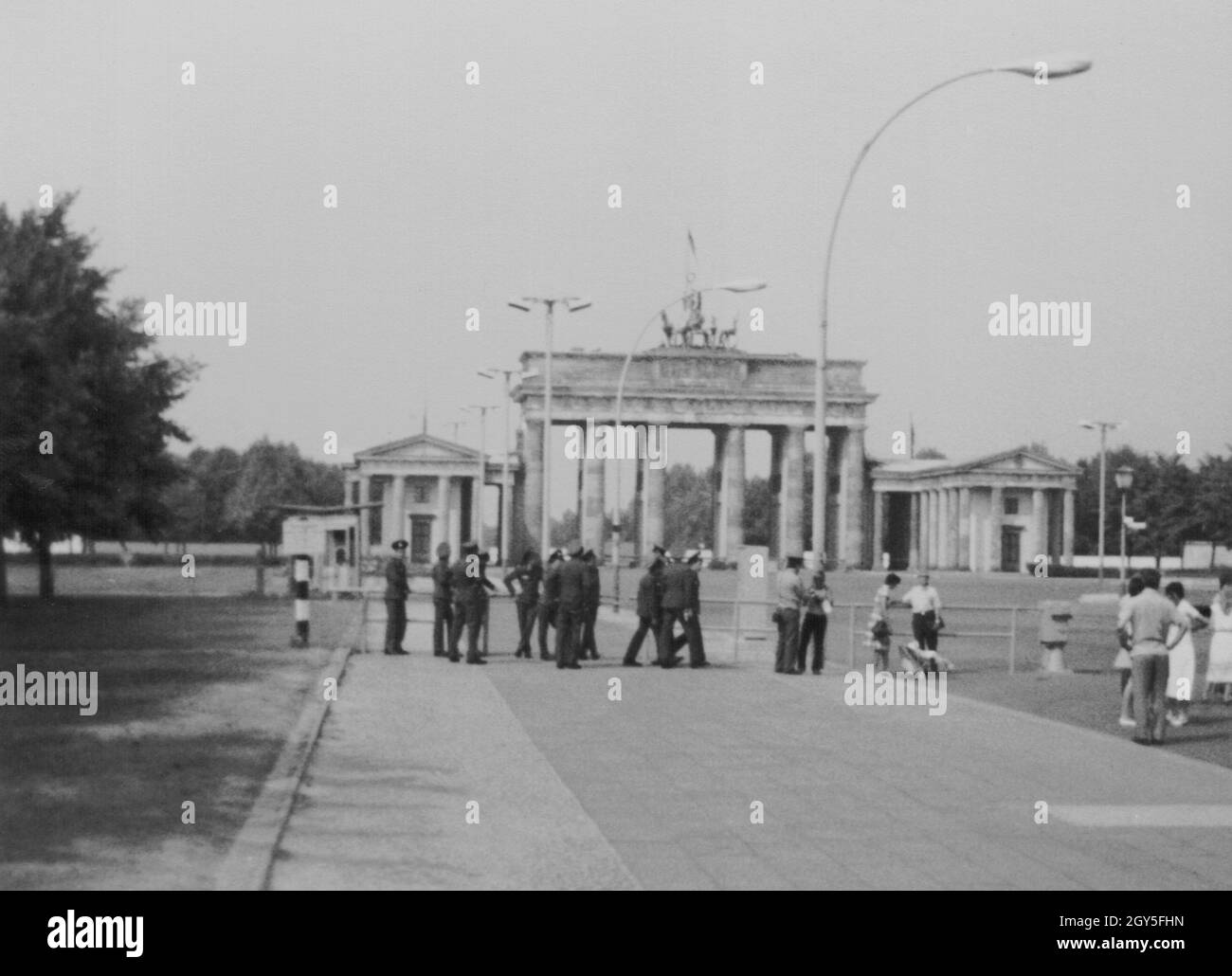 Porta di Brandeburgo, Berlino, Germania Est, 1982 Foto Stock