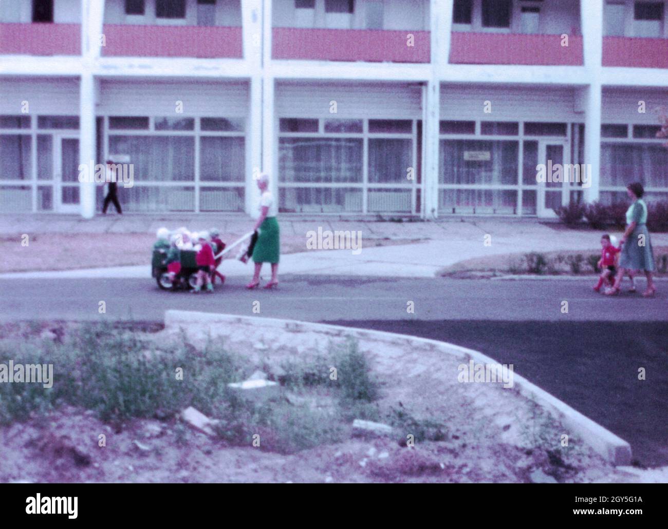 Asilo nido a Oberwiesenthal Holiday Resort, Erzgebirgskreis, Sassonia, Germania Est 1982 Foto Stock