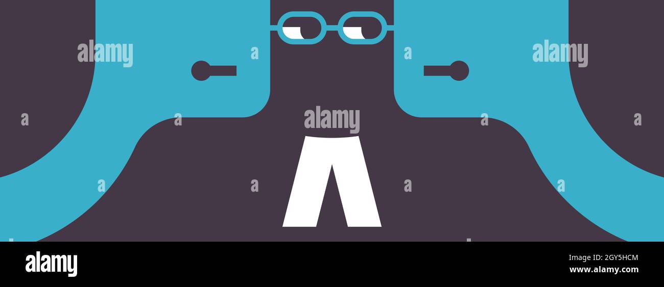 Il giudice è modellato da uno spazio negativo tra le manette. Foto Stock