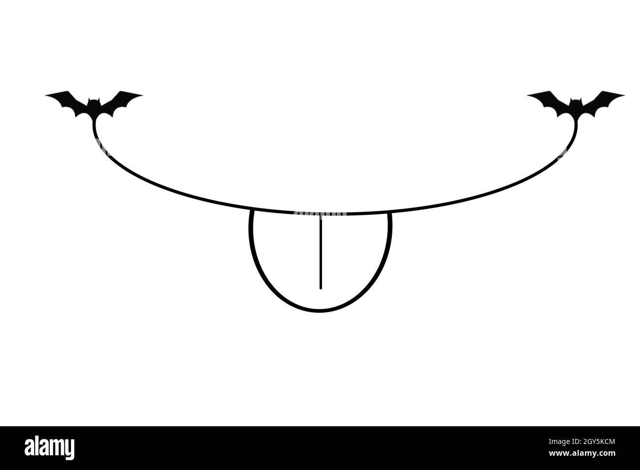 Concetto di Halloween isolato su uno sfondo bianco. Foto Stock