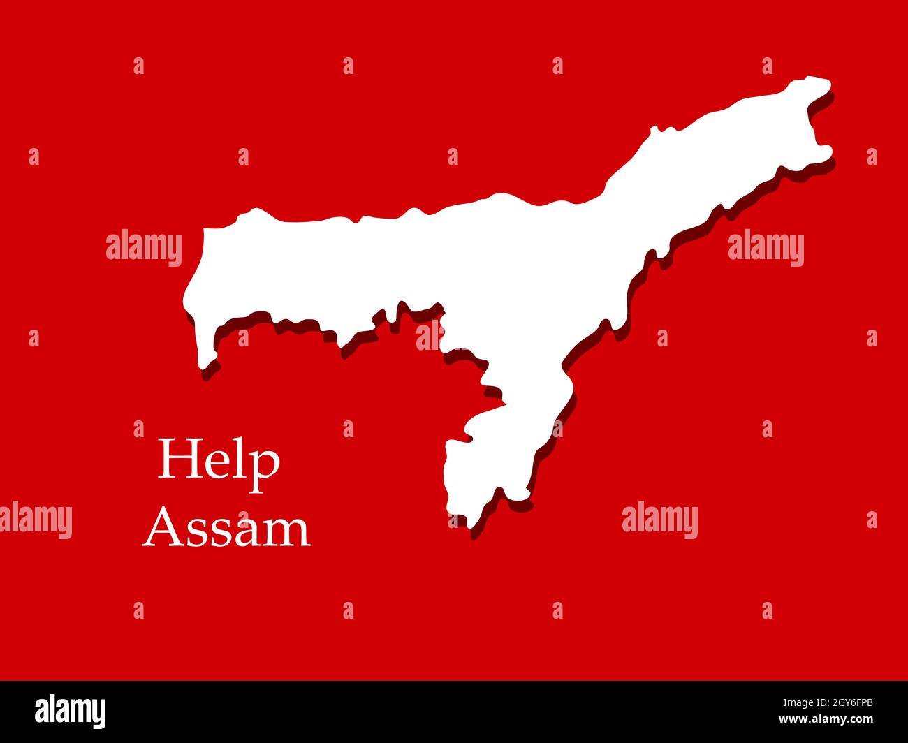 Assam alluvione calamità Foto Stock