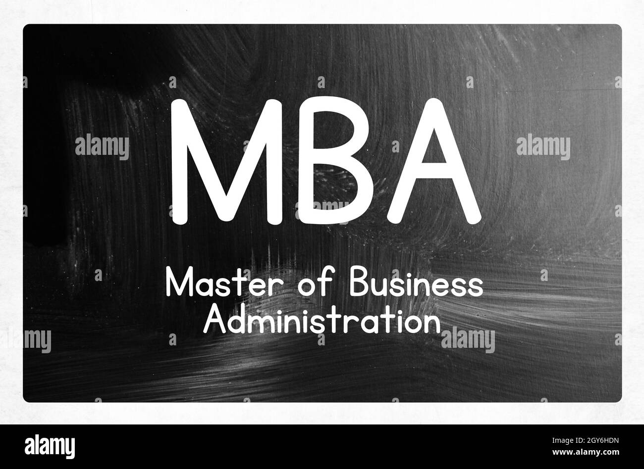 Master of Business Administration concept Foto Stock