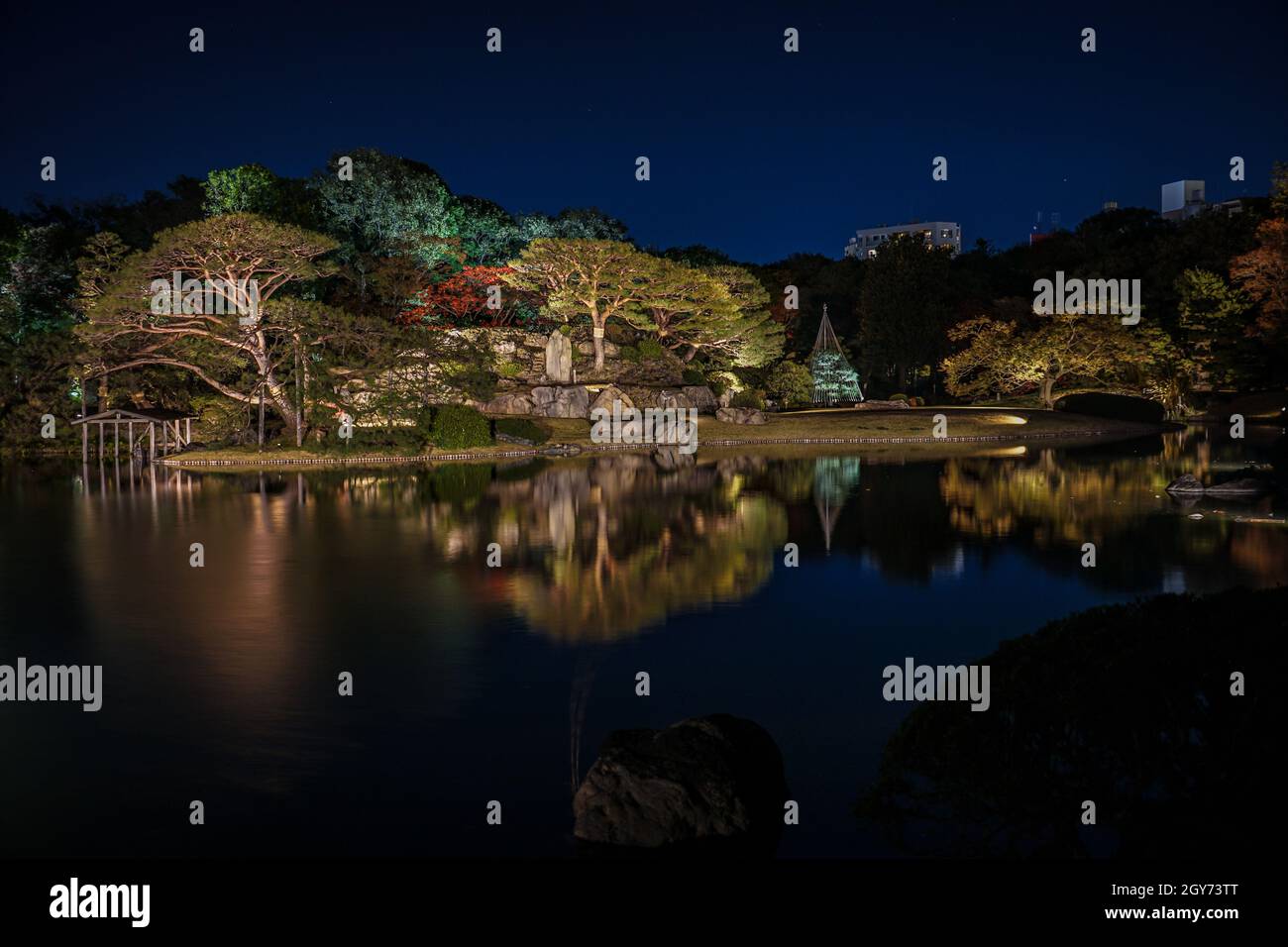 Giardino Daimyo di Rikugien (colori autunnali). Luogo di ripresa: Area metropolitana di Tokyo Foto Stock