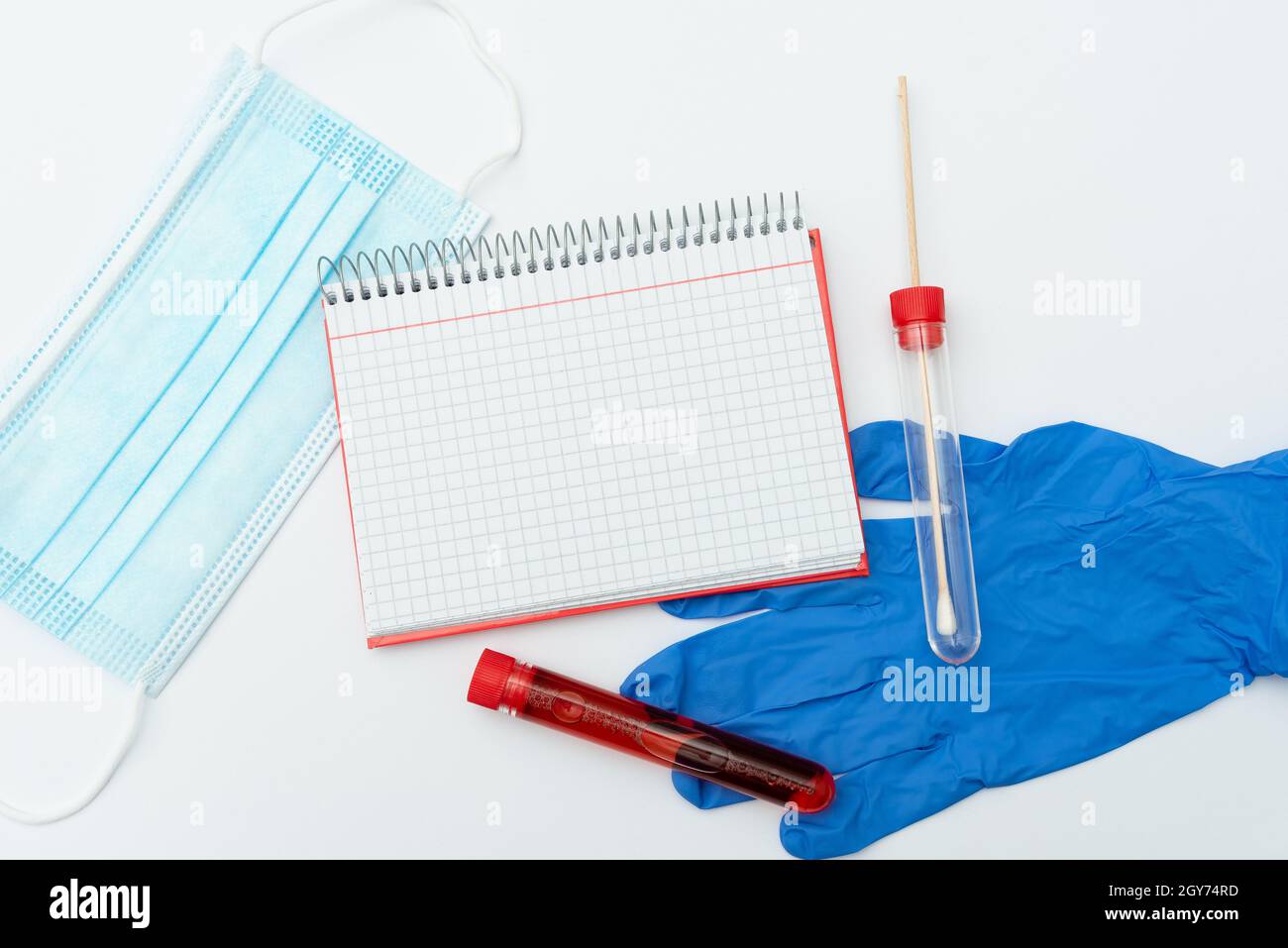 Note di ricerca per la prevenzione dei virus, la pianificazione delle procedure mediche Foto Stock