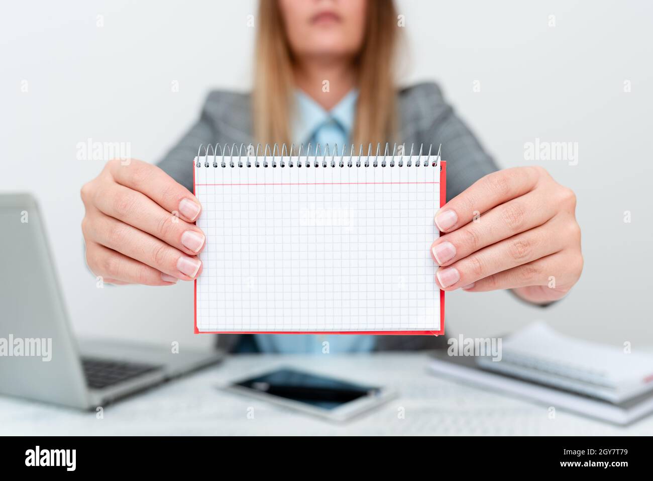 Consulente finanziario che dà i suggerimenti di risparmio di denaro, imprenditore che discute le offerte Foto Stock