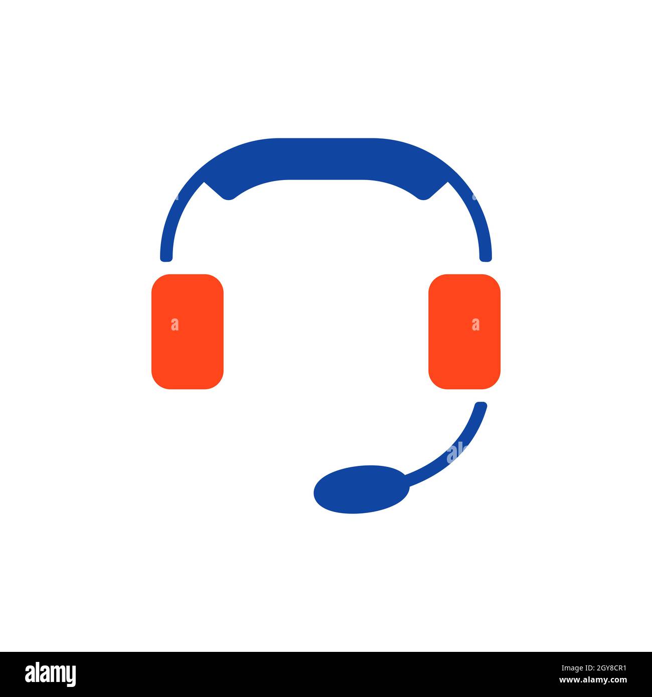 Icona a forma di glifo di Call Center. Supporto. Firma e-commerce. Simbolo grafico per il design del sito Web, il logo, l'app, l'interfaccia utente. Illustrazione vettoriale, EPS10. Foto Stock