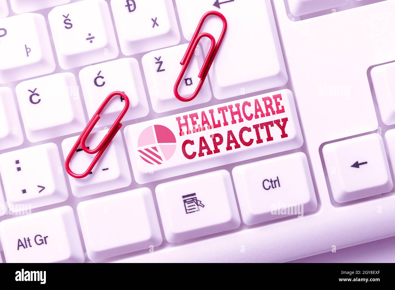 Scrittura visualizzazione del testo capacità sanitaria, approccio aziendale quantità massima di pazienti forniti con il giusto servizio medico Internet Browsing an Foto Stock