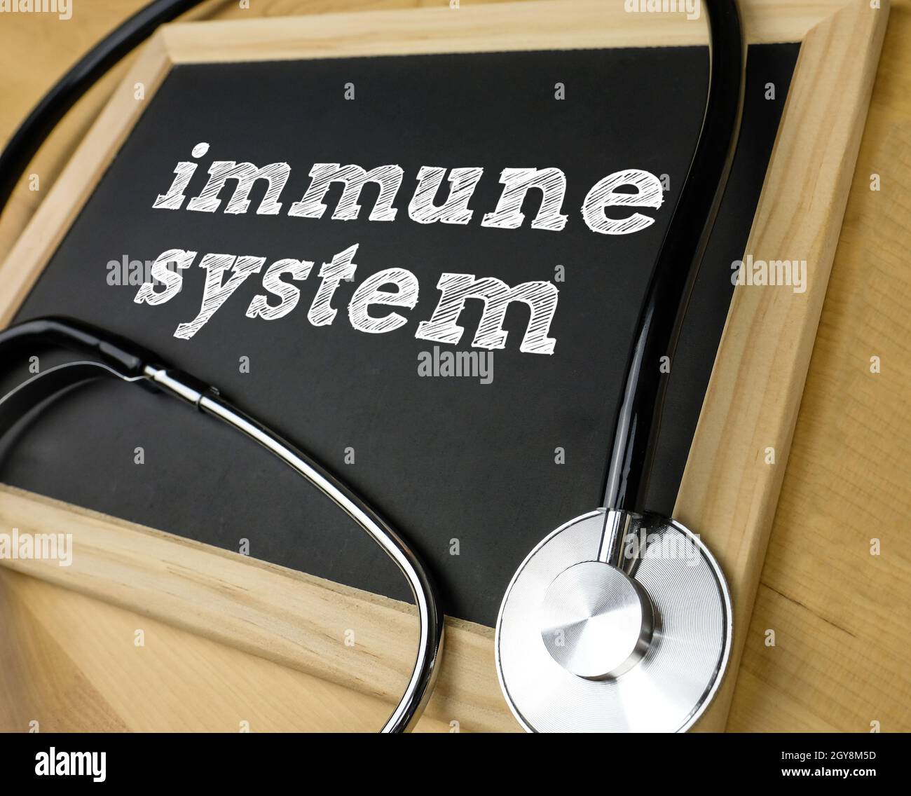 Aumenta il tuo sistema immunitario - messaggio sulla lavagna Foto Stock