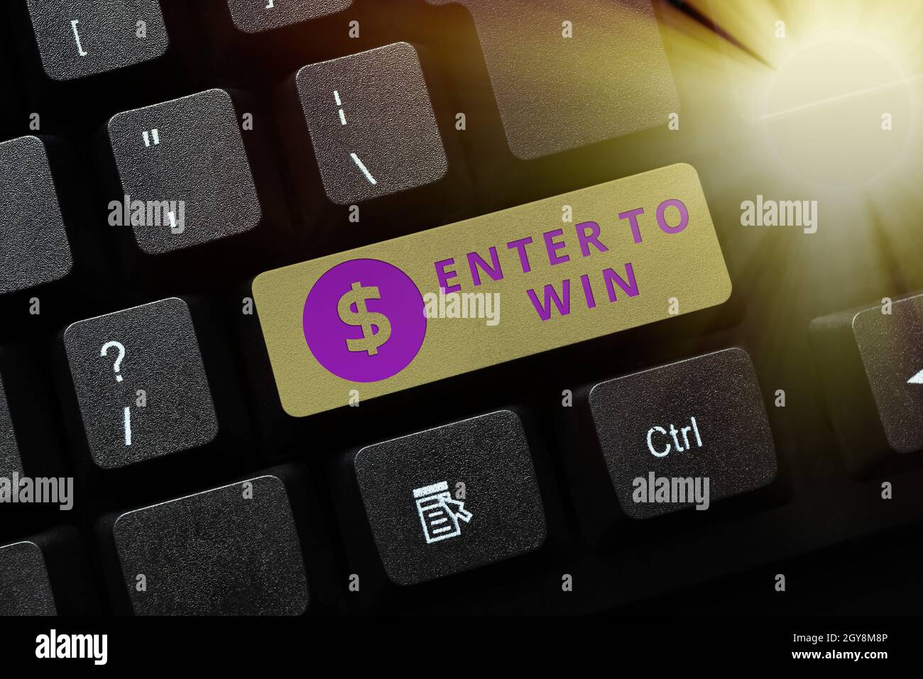 Visualizzazione concettuale Entra per vincere, concetto di business scambio di qualcosa di valore per vincere il premio possibilità di vincere il premio scaricare documenti concetto, Caricamento A. Foto Stock