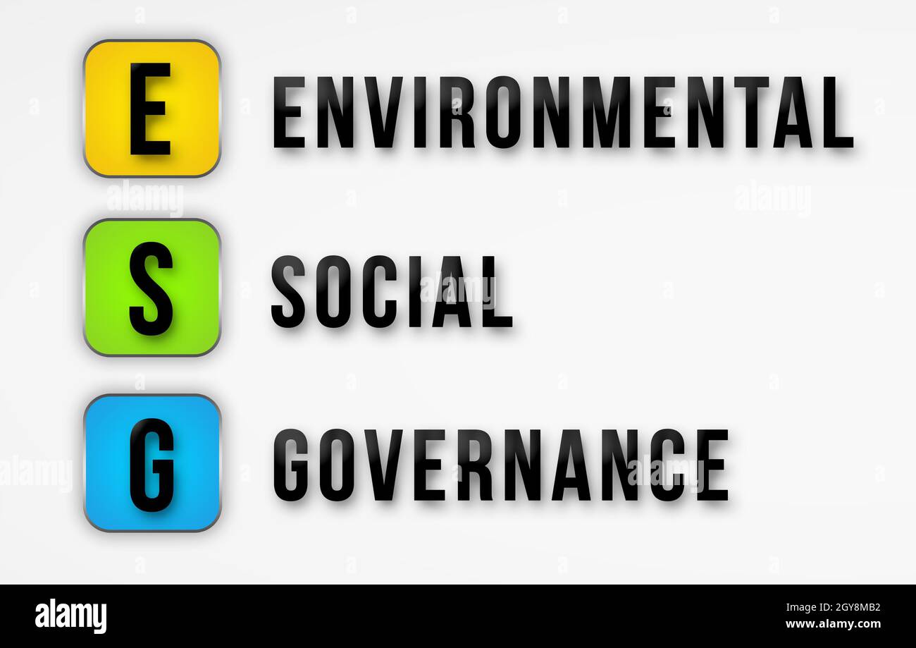 ESG - concetto di governance sociale ambientale Foto Stock