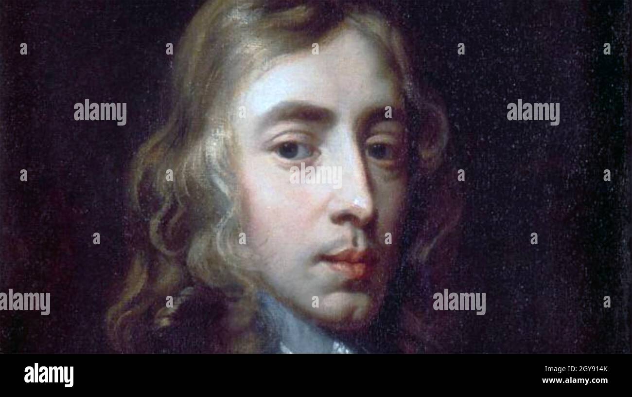 JOHN MILTON (1608-1674) poeta e funzionario inglese circa 1665 Foto Stock