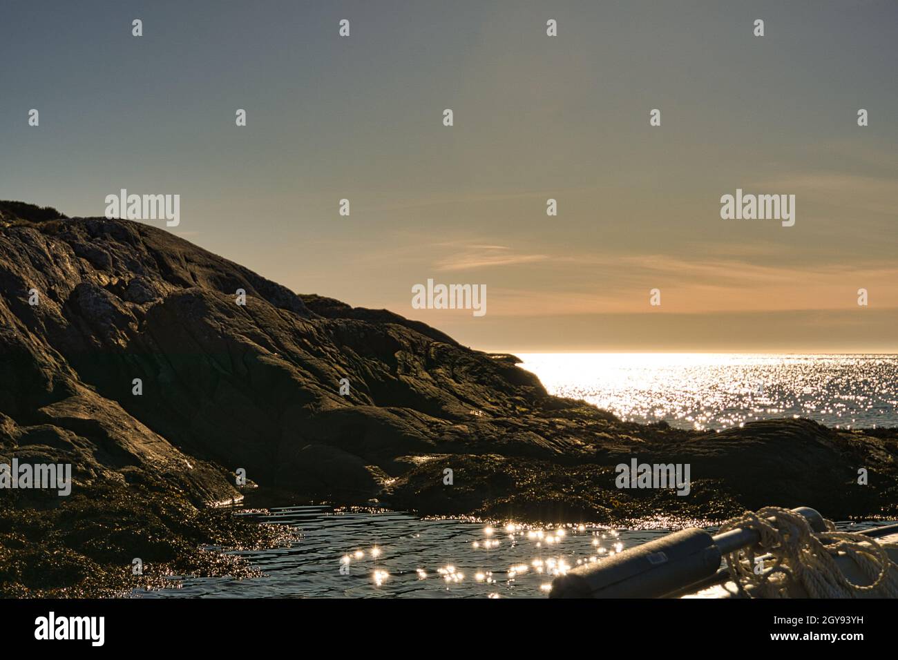 vacanze di pesca a selje norvegia. un paradiso per i pescatori e gli amanti della natura. puro relax. il westcap vale sempre un viaggio. Foto Stock