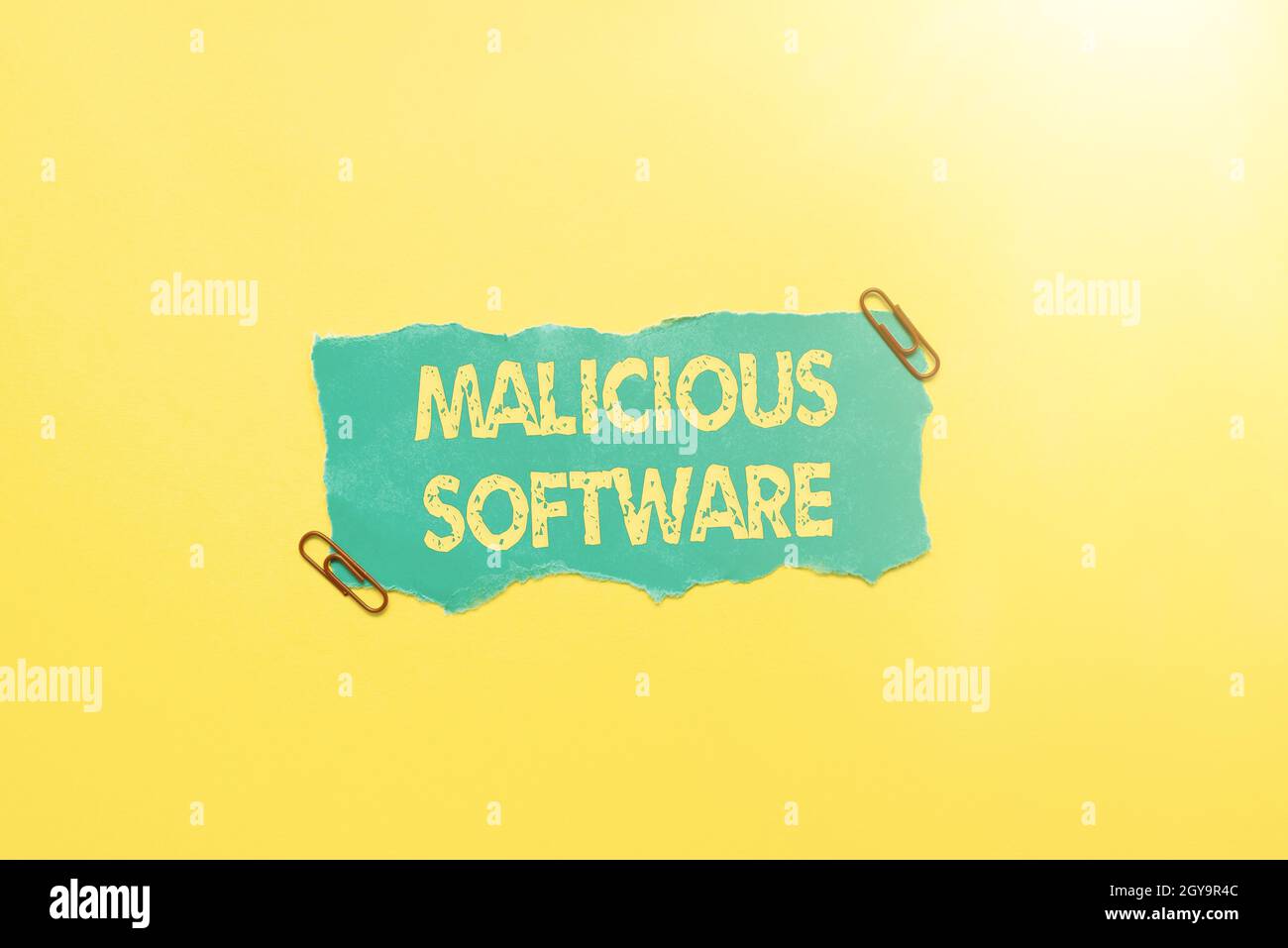 Testo di calligrafia Software dannoso, idea di business il software che porta danno a un sistema informatico pensiero critico trovare indizi rispondere a Questi Foto Stock