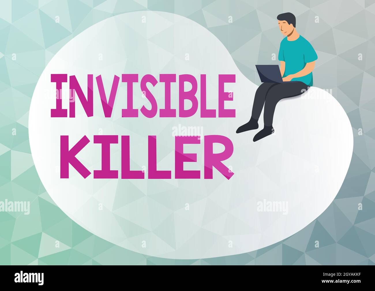 Testo che mostra ispirazione Invisible Killer, Business Showcase presenza nell'aria di una sostanza che sono dannosi messaggi di diffusione degli astratti Online, Foto Stock