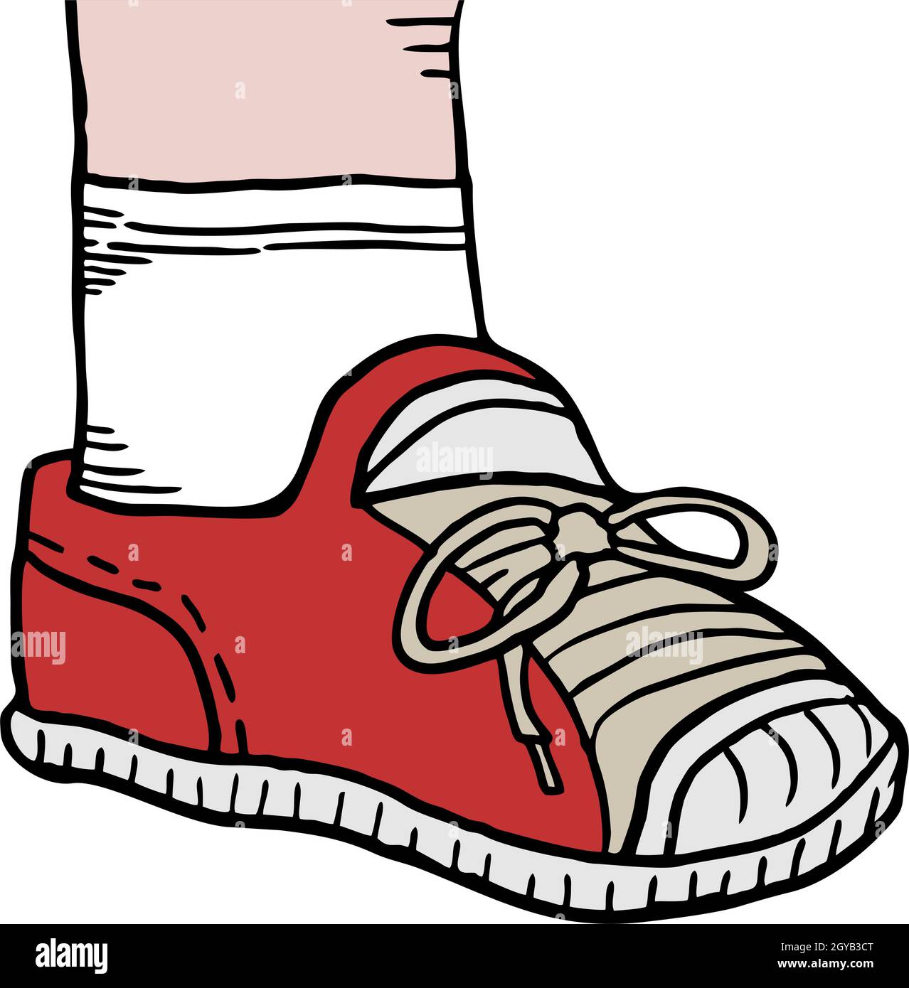 scarpa da cartoni animati Illustrazione Vettoriale