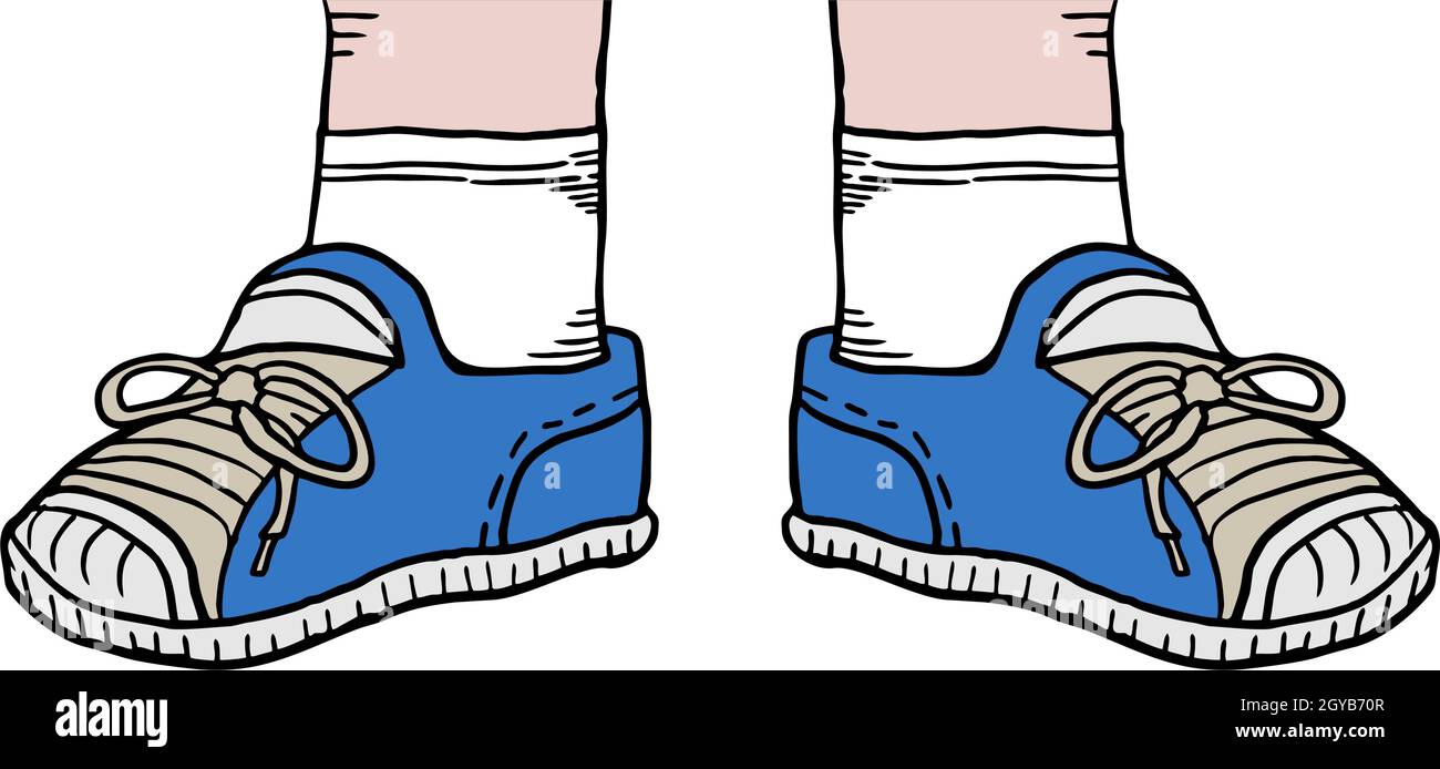 scarpe blu Illustrazione Vettoriale