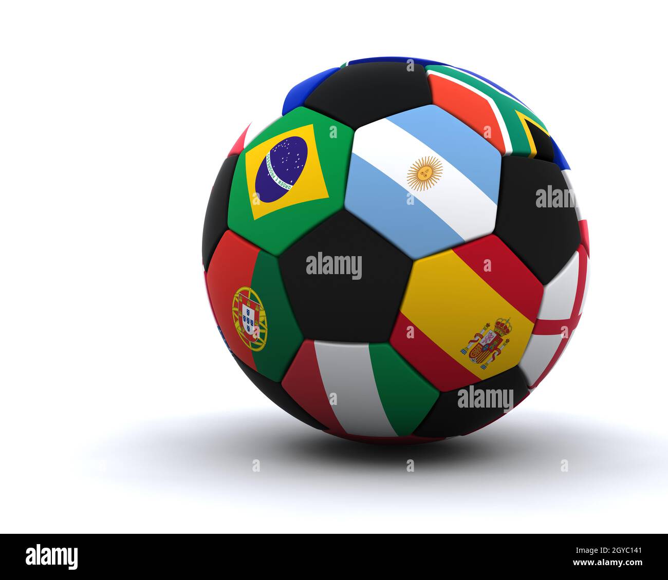 Rendering 3D della Coppa del mondo di calcio 2010 Foto Stock