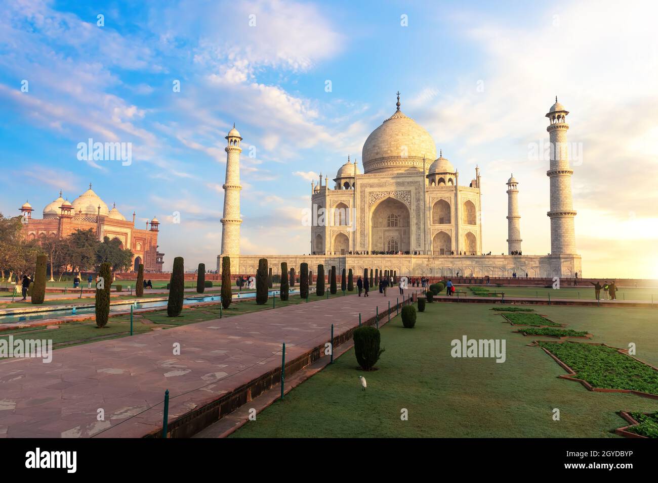 Taj Mahal in India, il luogo principale di visita. Foto Stock