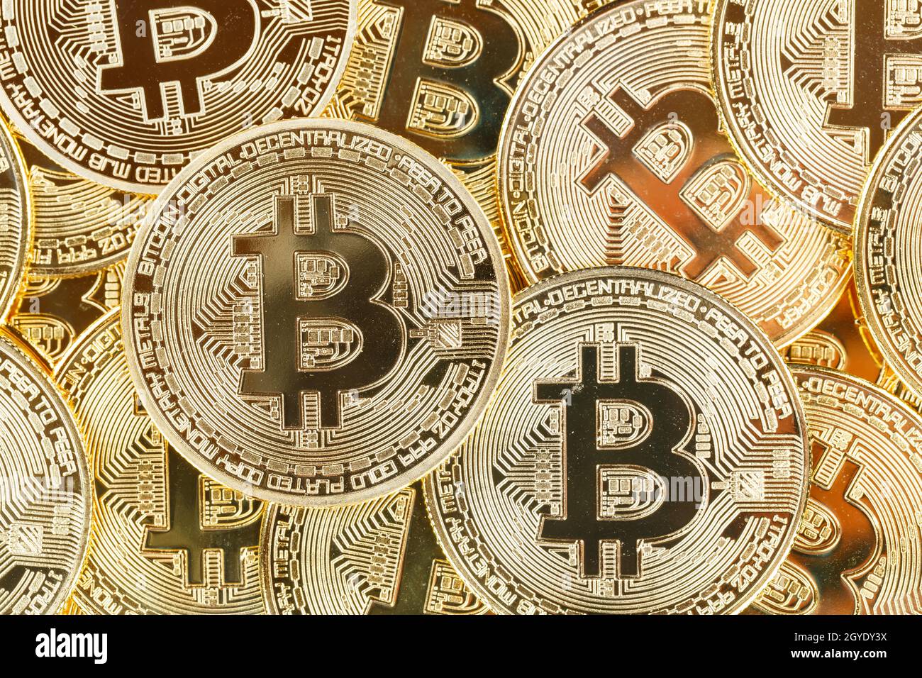 Bitcoin criptovaluta pagamento online pagare denaro digitale criptovaluta business finanzia moneta di punta Foto Stock