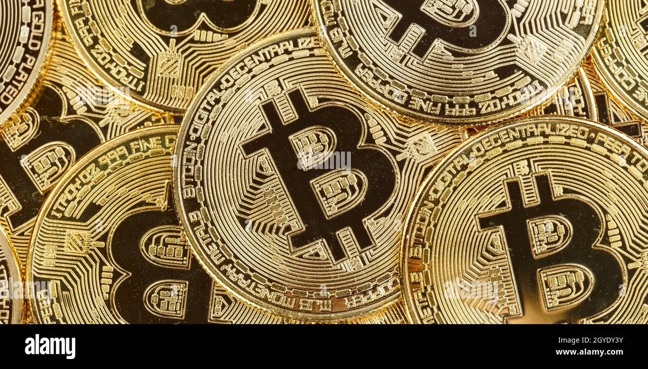 Bitcoin cripto valuta che paga in linea soldi digitali criptovaluta affari finanze panorama bit moneta Foto Stock
