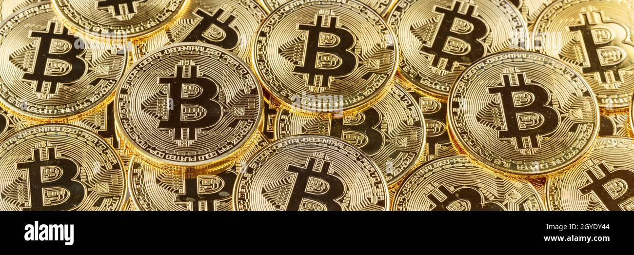 Bitcoin cripto valuta che paga in linea soldi digitali criptovaluta affari finanze panorama bit moneta Foto Stock