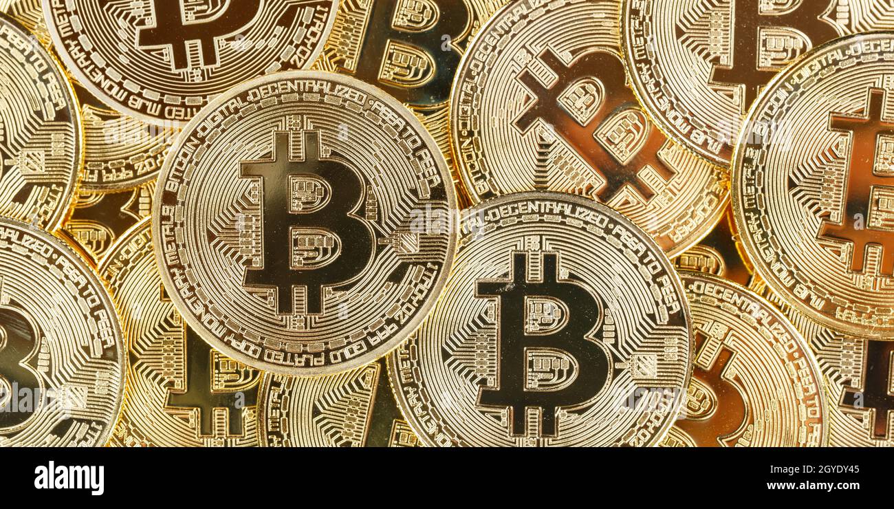 Bitcoin cripto valuta che paga in linea soldi digitali criptovaluta affari finanze panorama bit moneta Foto Stock