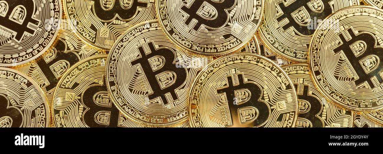 Bitcoin cripto valuta che paga in linea soldi digitali criptovaluta affari finanze panorama bit moneta Foto Stock