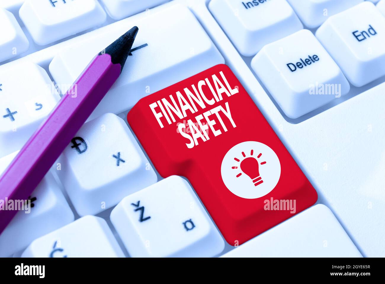 Ispirazione che mostra segno sicurezza finanziaria, concetto che significa abbastanza denaro risparmiato per coprire le emergenze e gli obiettivi finanziari digitando titolo del prodotto e in modo concettuale Foto Stock