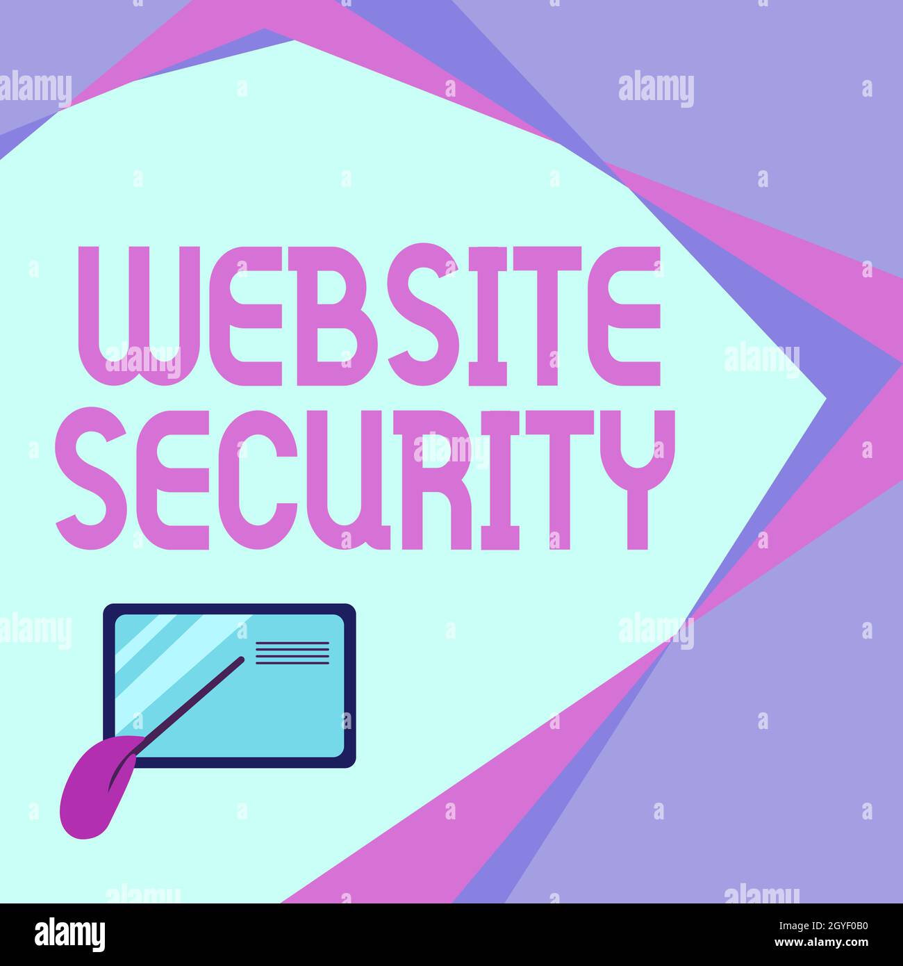 Ispirazione che mostra segno sicurezza di Web site, panoramica di affari componente critico per proteggere e proteggere i Web site disegno della scheda con puntino a mano Foto Stock