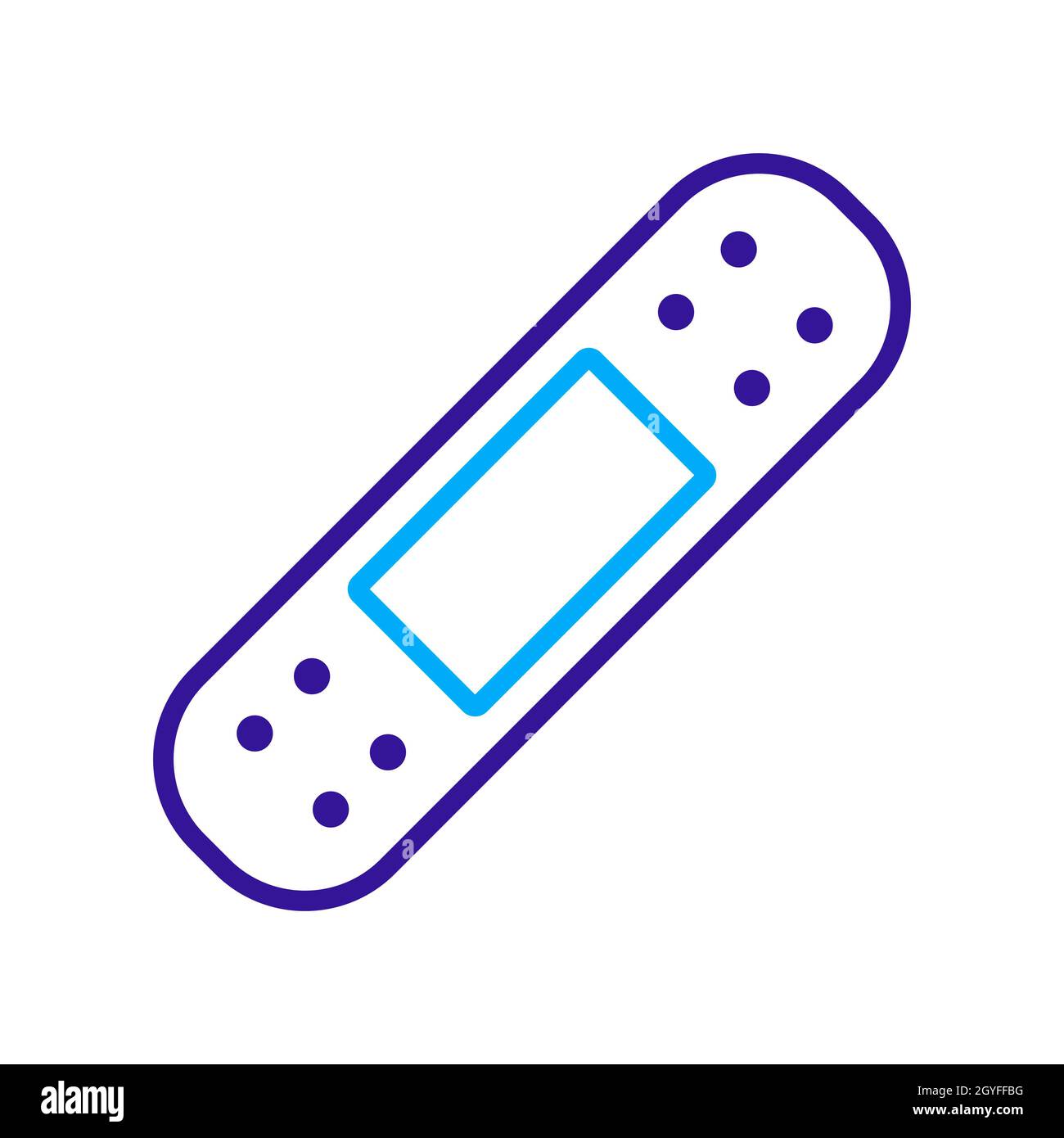 Icona vettore adesivo. Medicina e sanità, segno di supporto medico. Simbolo grafico per il sito web medico e le applicazioni design, logo, app, UI Foto Stock