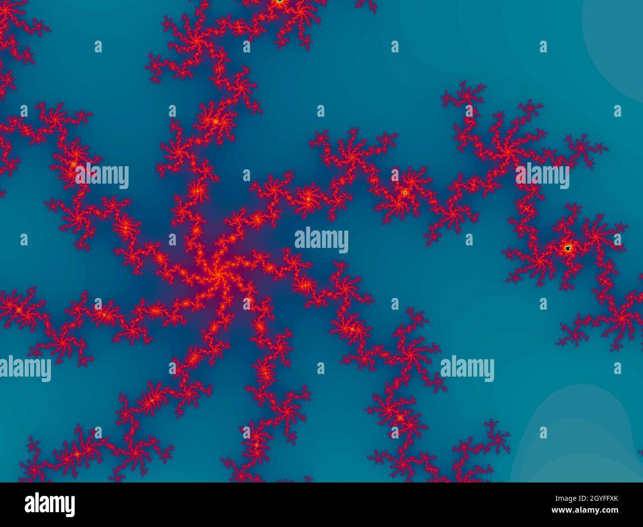 Bella zoom nel infinito matematico mandelbrot frattale Foto Stock