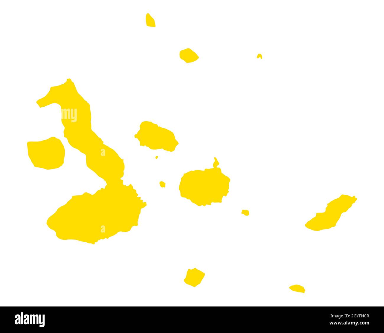 Mappa di Isole Galapagos Foto Stock