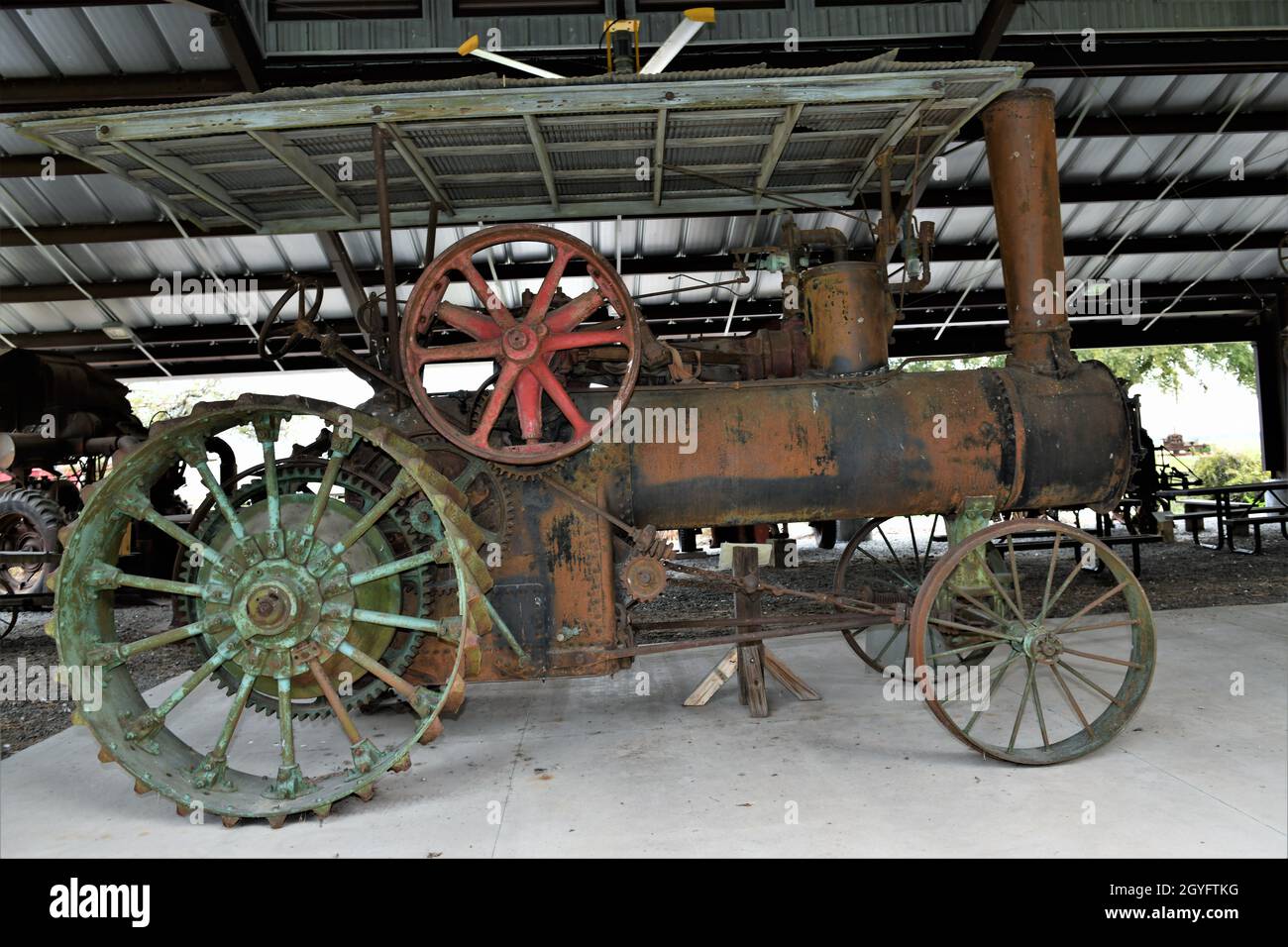 1910 motore a trazione a vapore Peerless modello U. Foto Stock