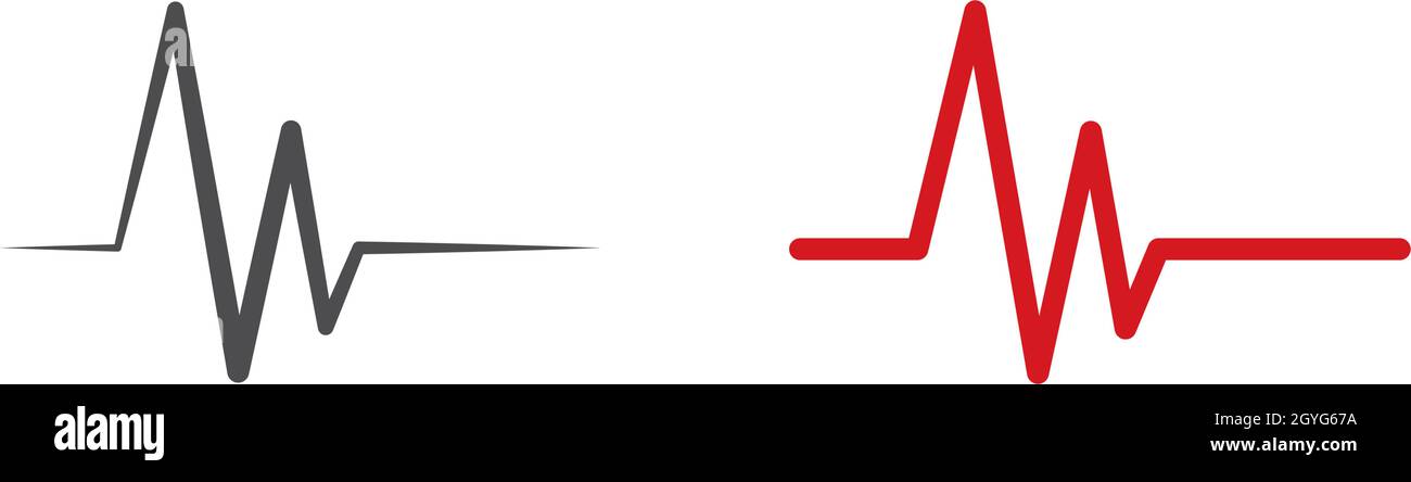 La linea di impulsi illustrazione template vettoriale Illustrazione Vettoriale