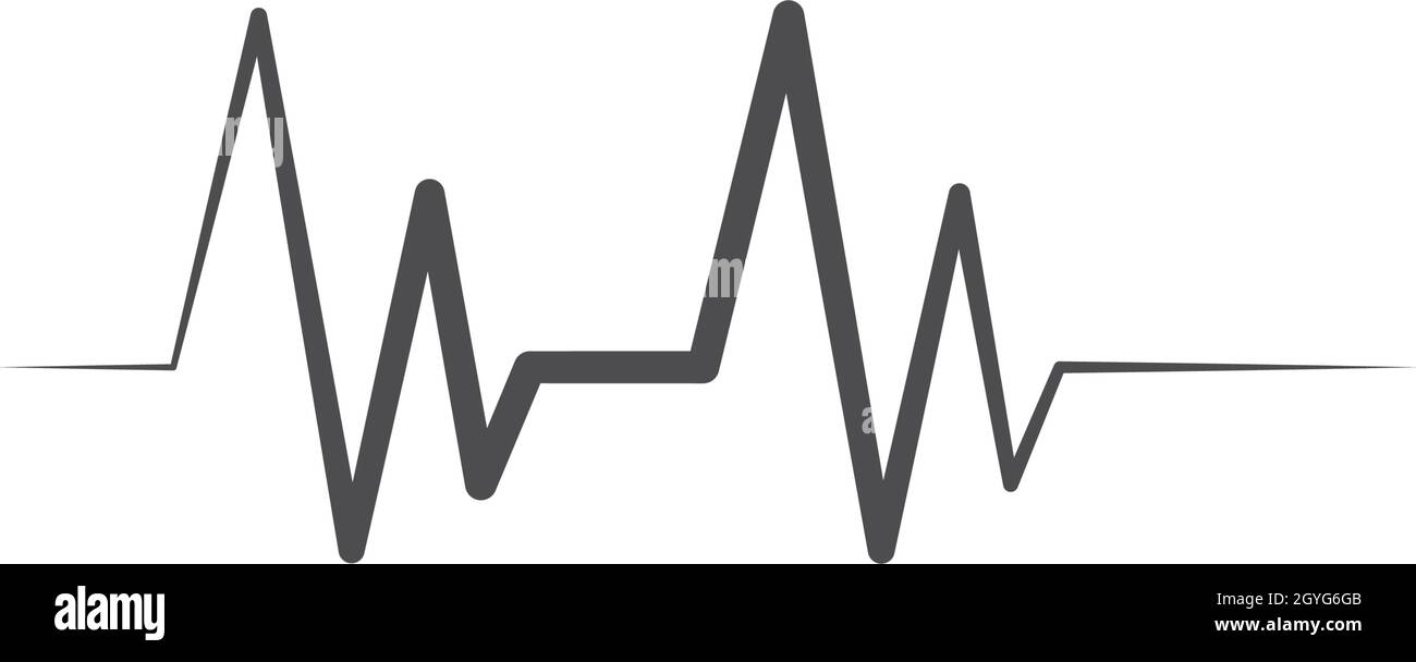La linea di impulsi illustrazione template vettoriale Illustrazione Vettoriale