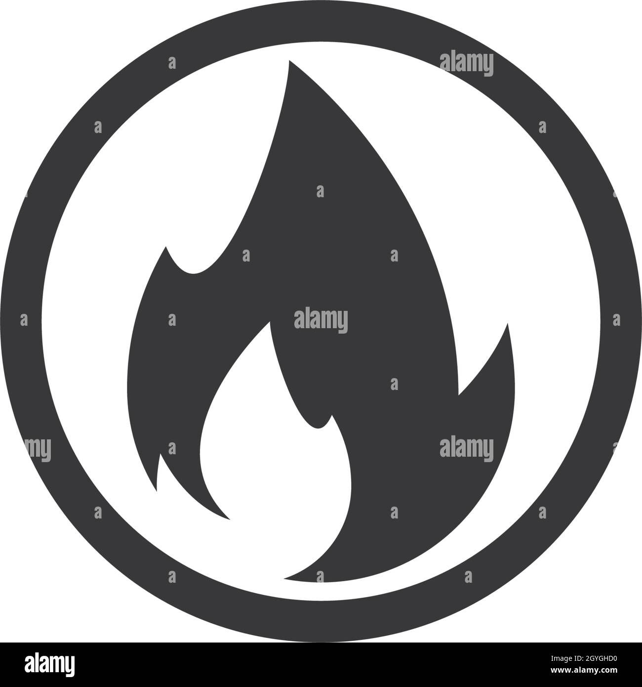 Vigili del fuoco di fiamma modello di Logo Illustrazione Vettoriale