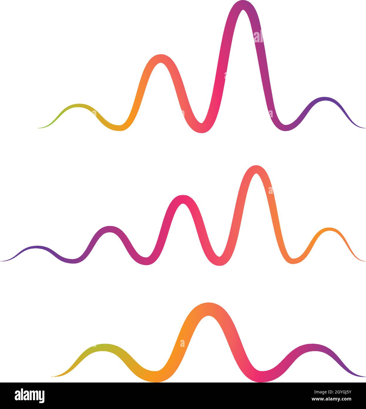 Onda sonora logo musica template vettoriale Illustrazione Vettoriale