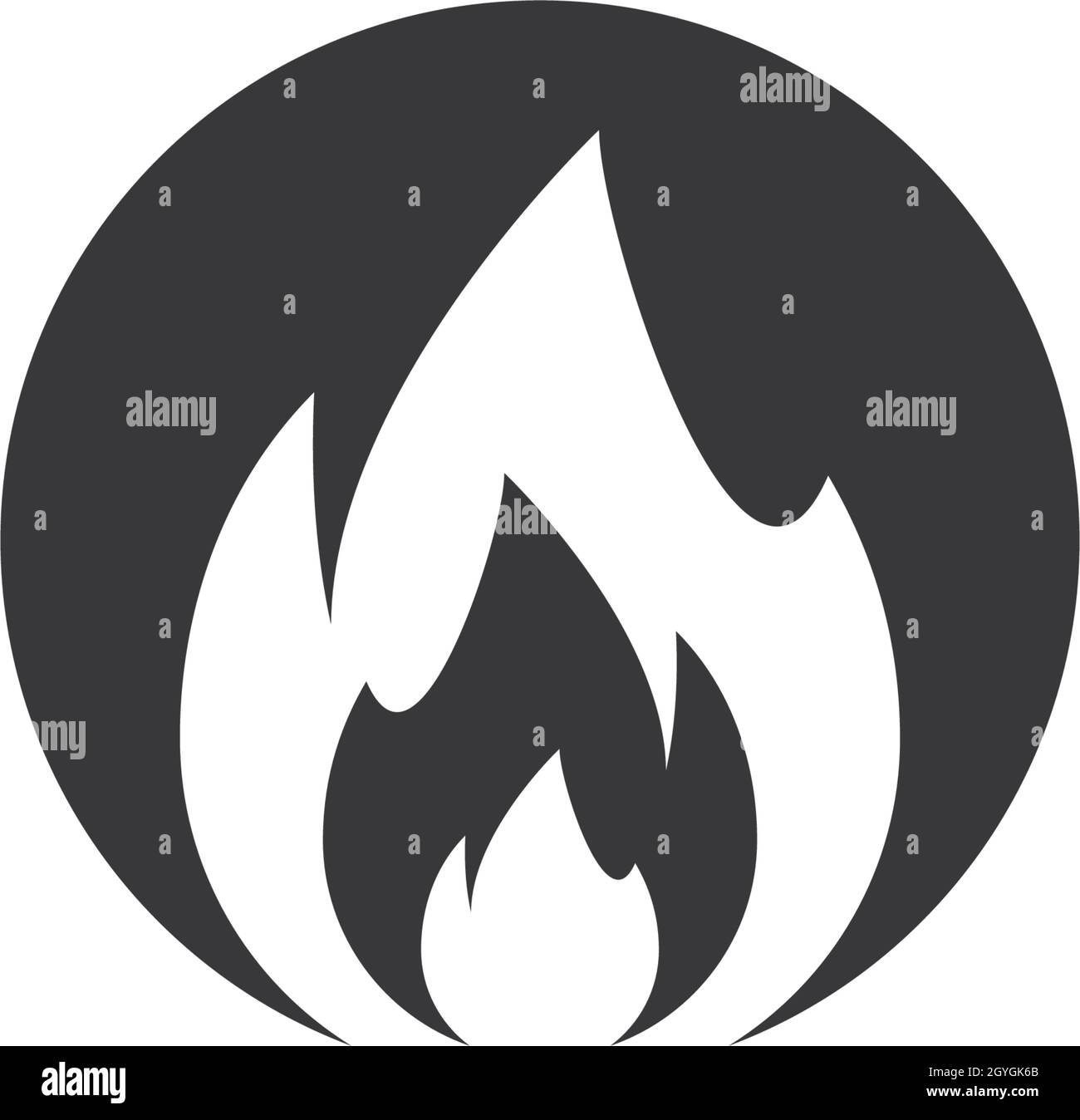 Vigili del fuoco di fiamma modello di Logo Illustrazione Vettoriale