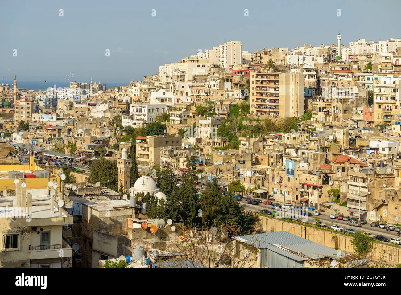 LIBANO, NORD LIBANO, TRIPOLI, TRIPOLI VISTA DAL CASTELLO DI SAINT-GILLES Foto Stock